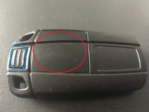BMW Key Fob battery cover which allows battery access.