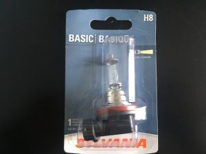 New unopened BMW Daytime Running Light Bulb in packaging.