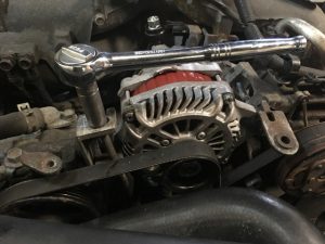 Forester Alternator nexto Belt Tensioner Bolt used to tension new alternator belt.