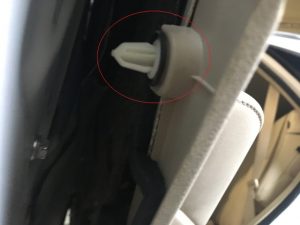 Lexus RX door clips which hold door panel attached to door frame.