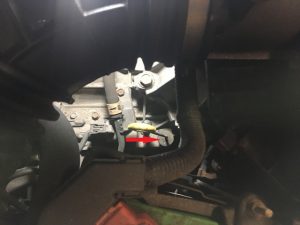 Honda accord automatic transmission dipstick location on transmission.