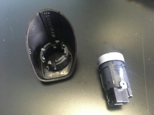 GTI Engine Start Button split from button housing.