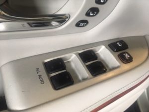 Lexus window main switch unit on driver's door.